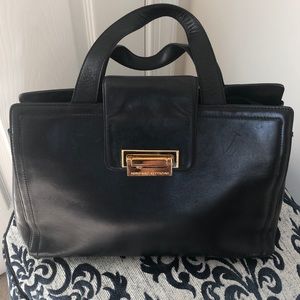 Adrienne Vittadini Purse Leather Gold Hardware